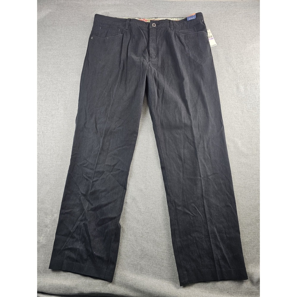 Tommy Bahama Collins Pants Mens 38 Black 5 Pockets Chino Casual Stretch New
